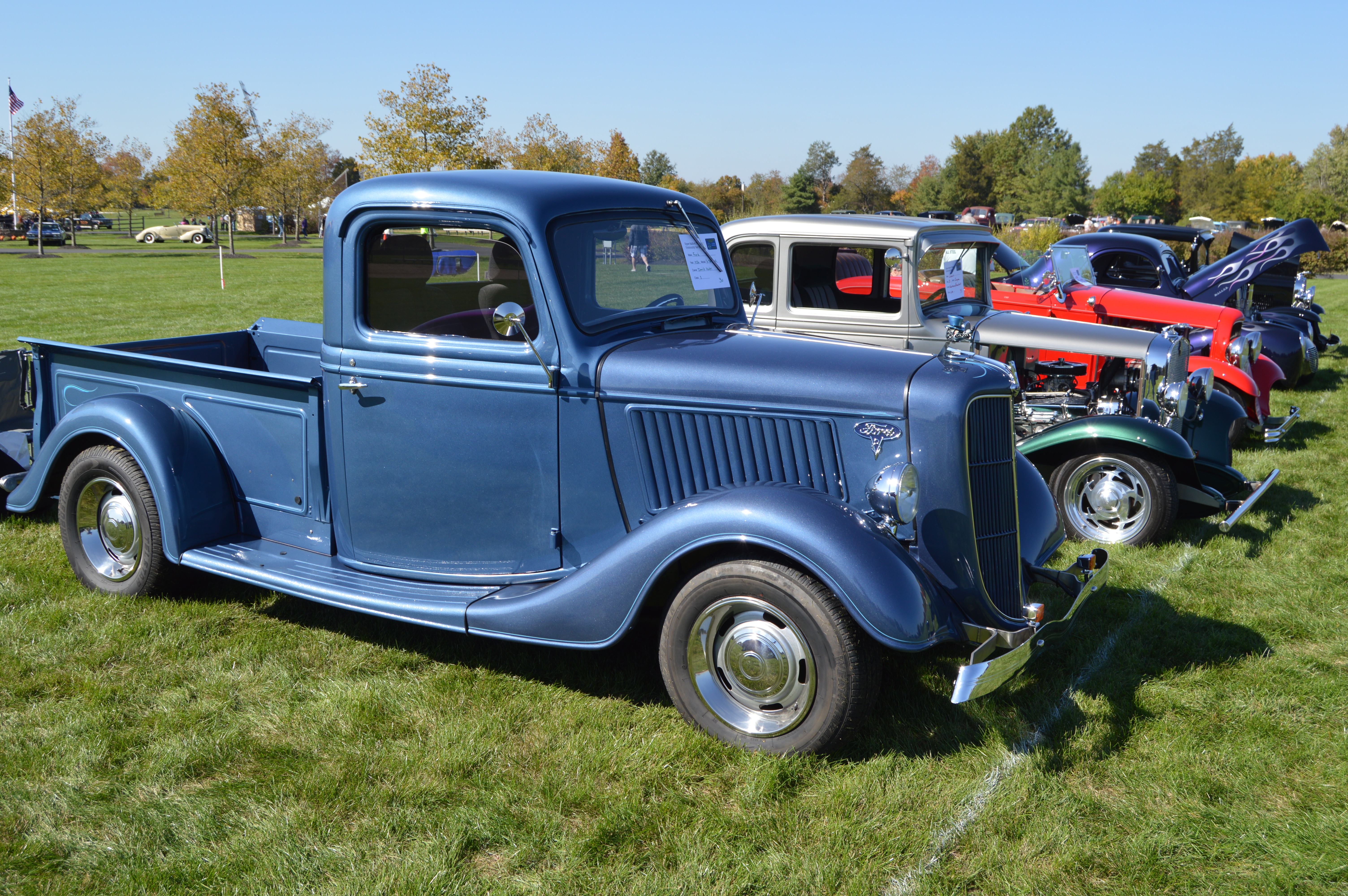 Cars on display in Upper Salford Township
