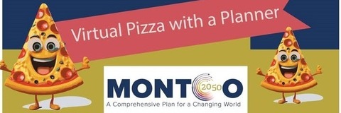 A banner with smiling pizza slices!